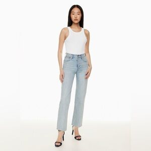 Aritzia Women's Light Blue Straight Leg Jeans